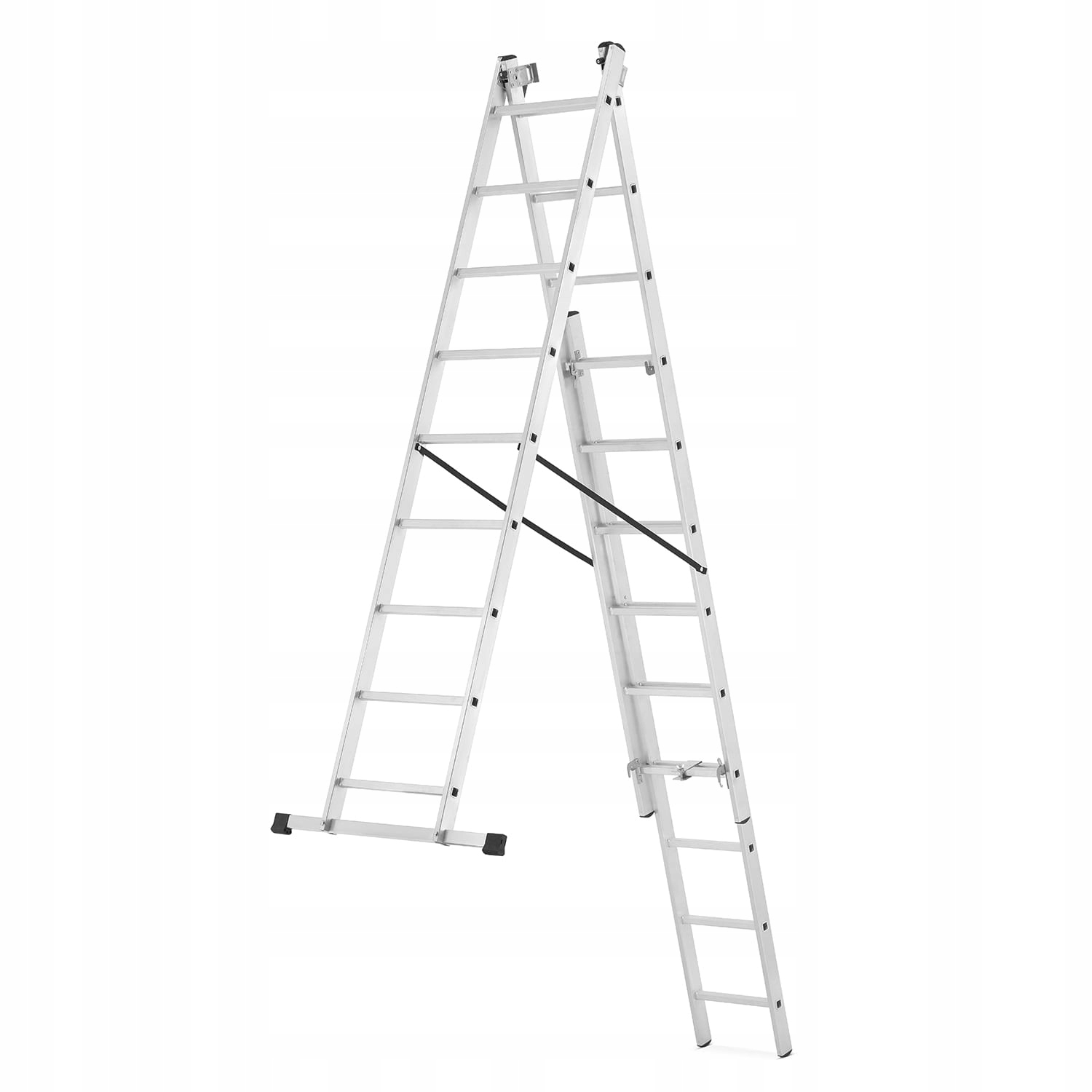 Drabina aluminiowa wielofunkcyjna z adaptacją na schody 3x9 HIGHER 150kg — 13