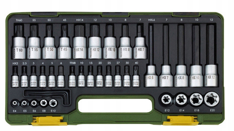 Sada bitových nástavcov Proxxon PR23290 Hx/torx 1/2 1/4
