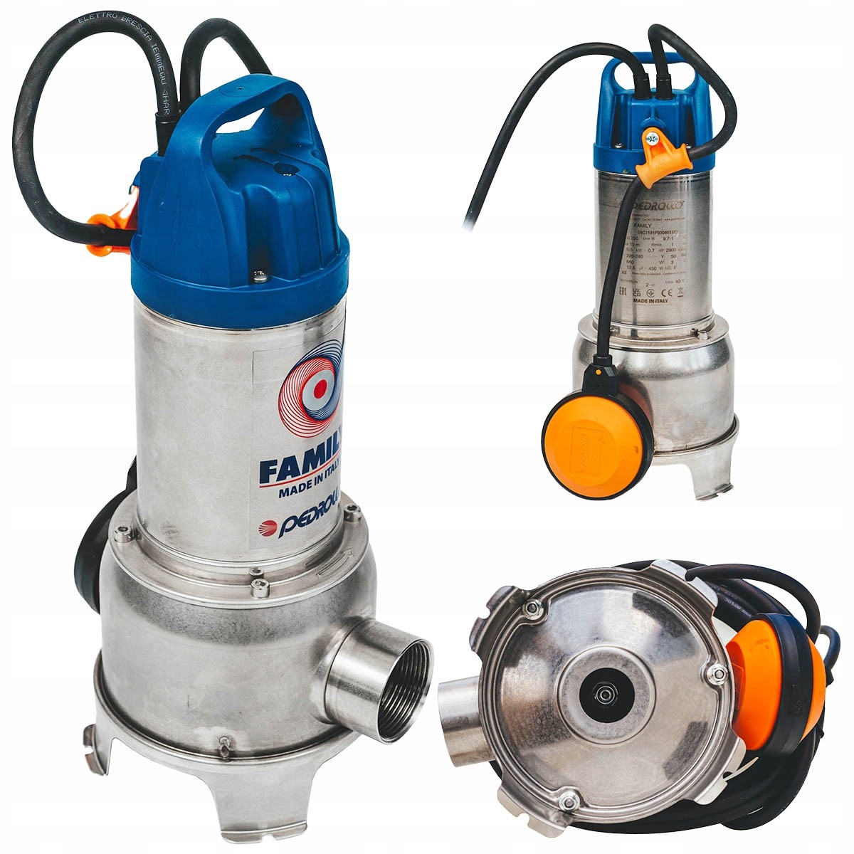 Pompa do Ścieków Szamba Oczyszczalni Pedrollo Family Vortex 230V 250l/min