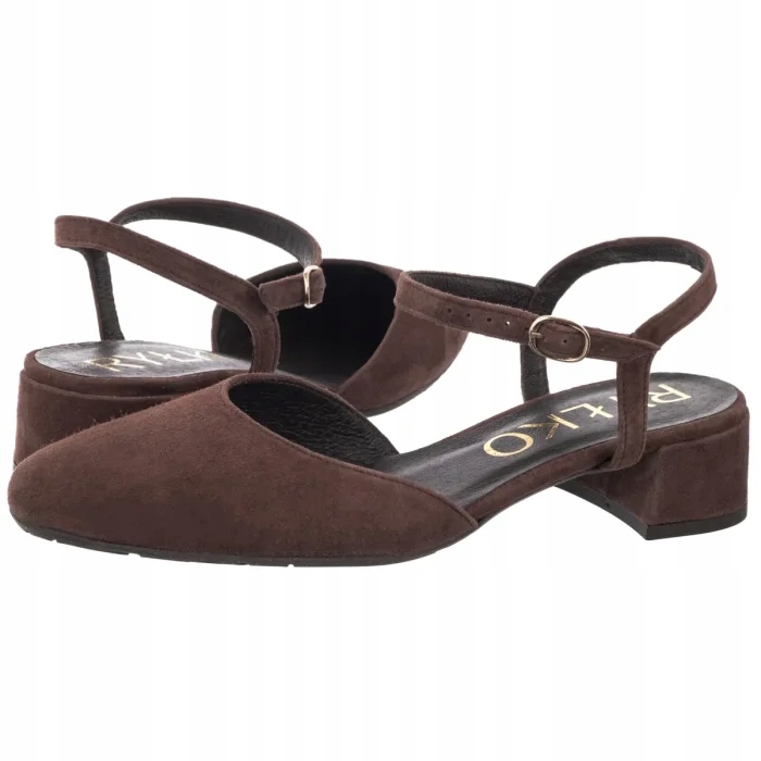 Dámské lodičky na podpatku Ryłko D3EY5___ _3TIF Hnědé