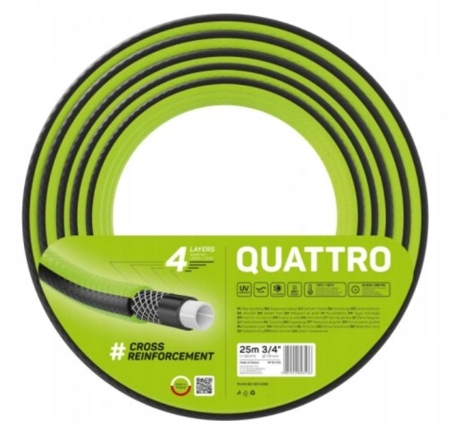 Cellfast Wąż Ogrodowy Quattro 25 m 3/4'' 10-075