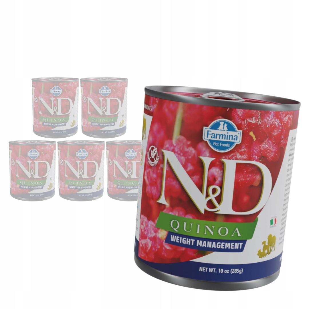 Levně Farmina N&d Quinoa Weight Management 6x285g Vlhké Krmivo pro psy Jehněčí maso