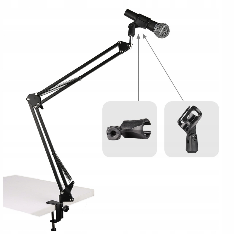 BIURKOWY STATYW MIKROFONOWY WYSIĘGNIK RAMIĘ STOJAK UCHWYT REGULOWANY DNA Model C5