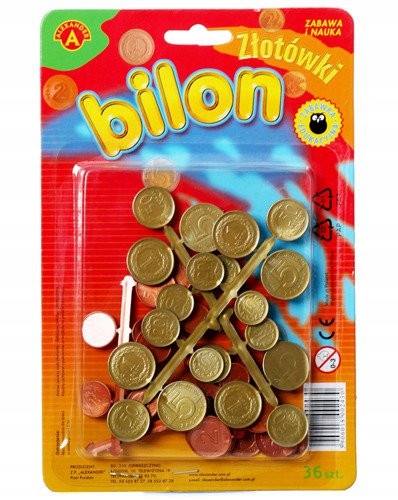 GRA ZŁOTÓWKI monety PIENIĄDZE bilon MONETY Alexander NAUKA PRZEZ ZABAWĘ Stan opakowania oryginalne