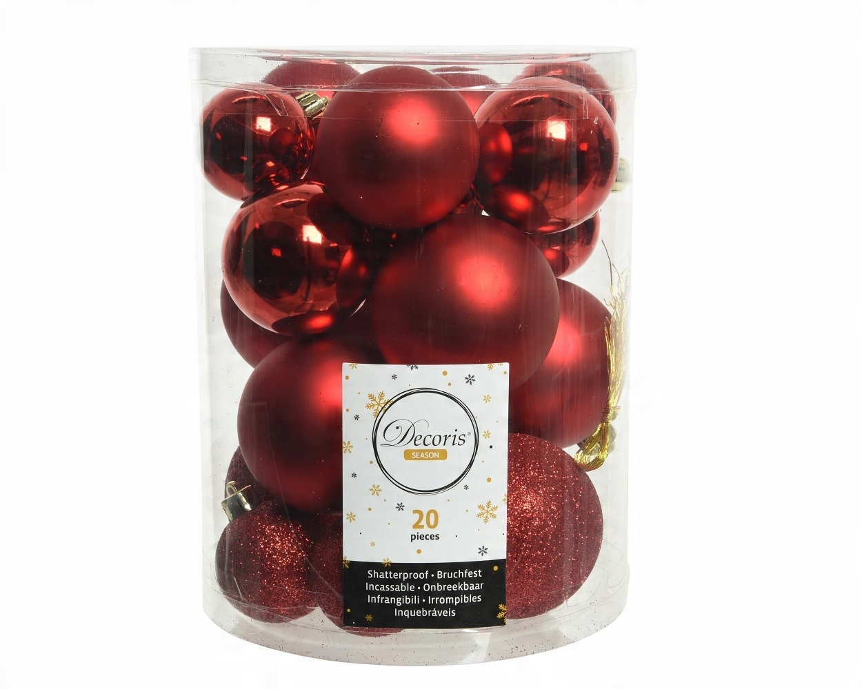 

Bombki Nietłukące Zestaw 20 Szt 6CM Czerwone 589