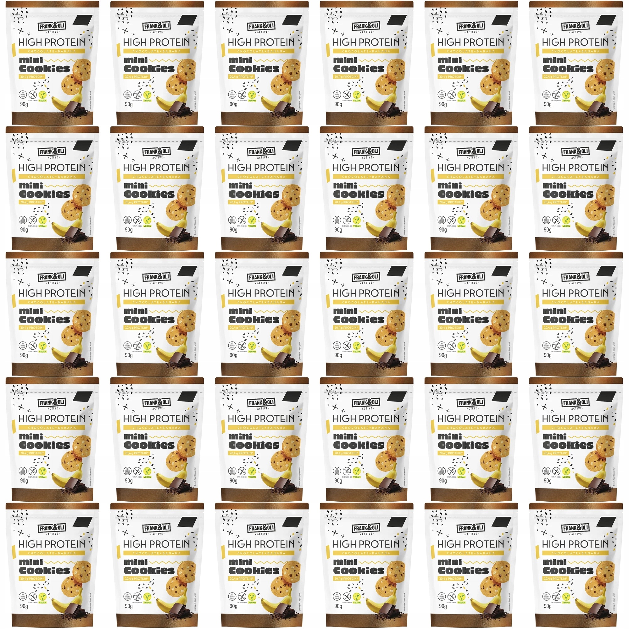 Zestaw ciasteczek Frank&Oli Mini ciasteczka proteinowe Czekolada i 30 szt.