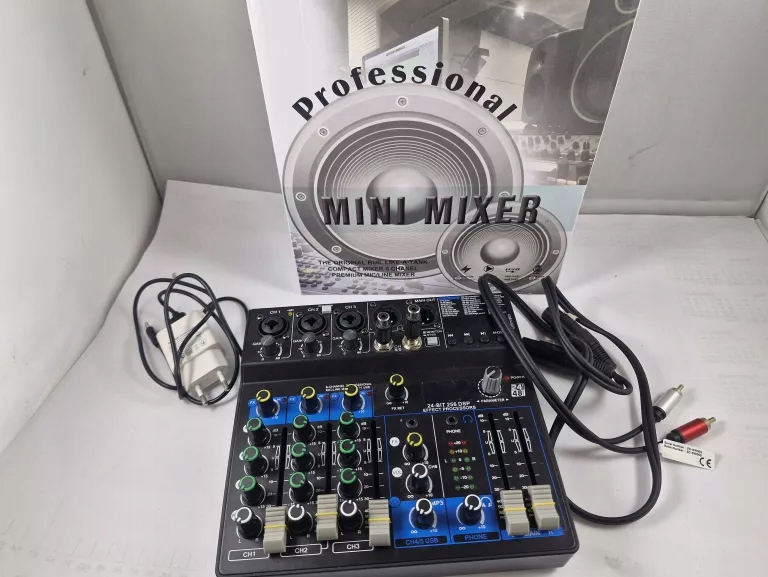 6-kanałowa konsola miksera dźwięku mini DJ Audio z interfejsem USB BT