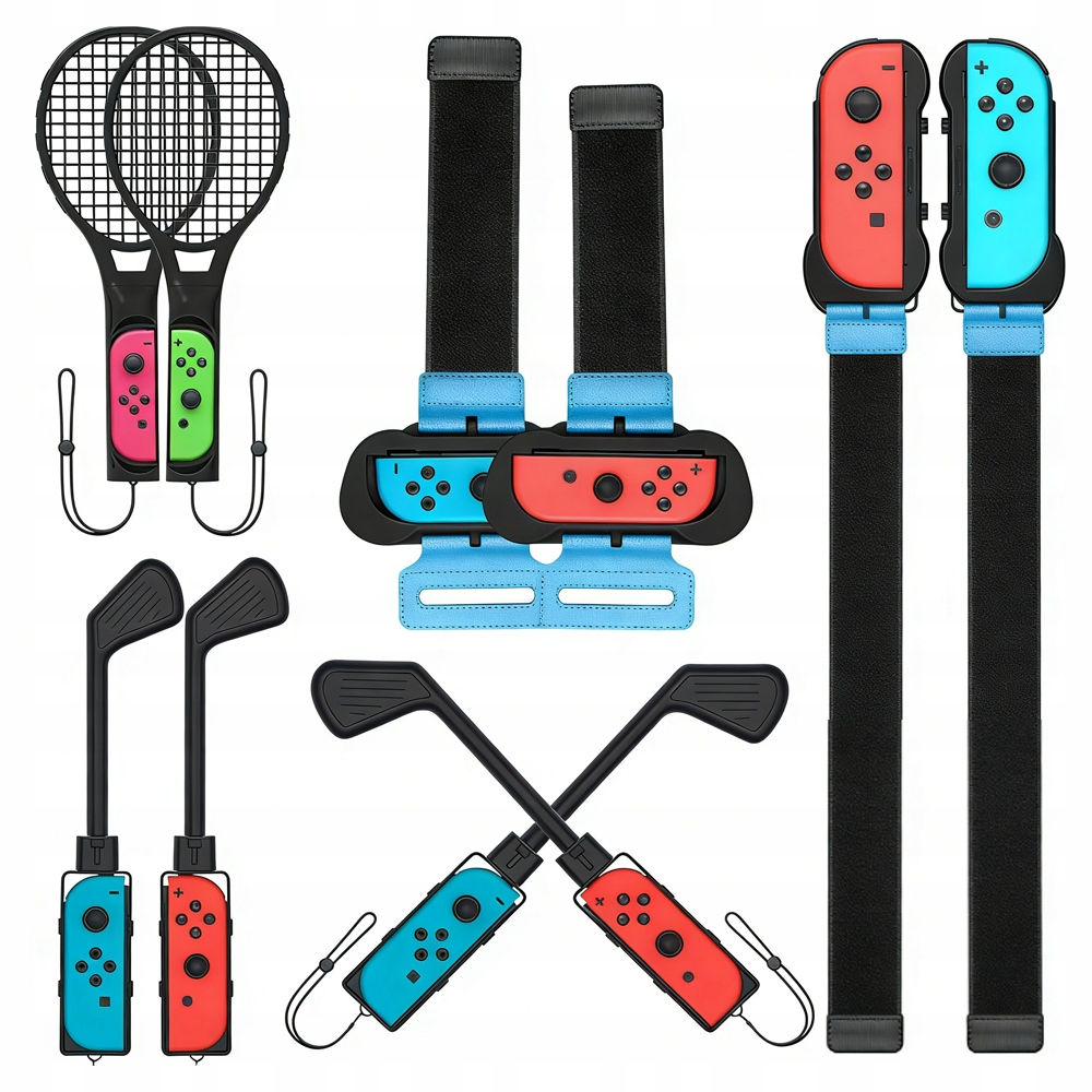 Zestaw Akcesoria Uchwyty Mocowania 10w1 do Joy-Con Nintendo Switch Oled