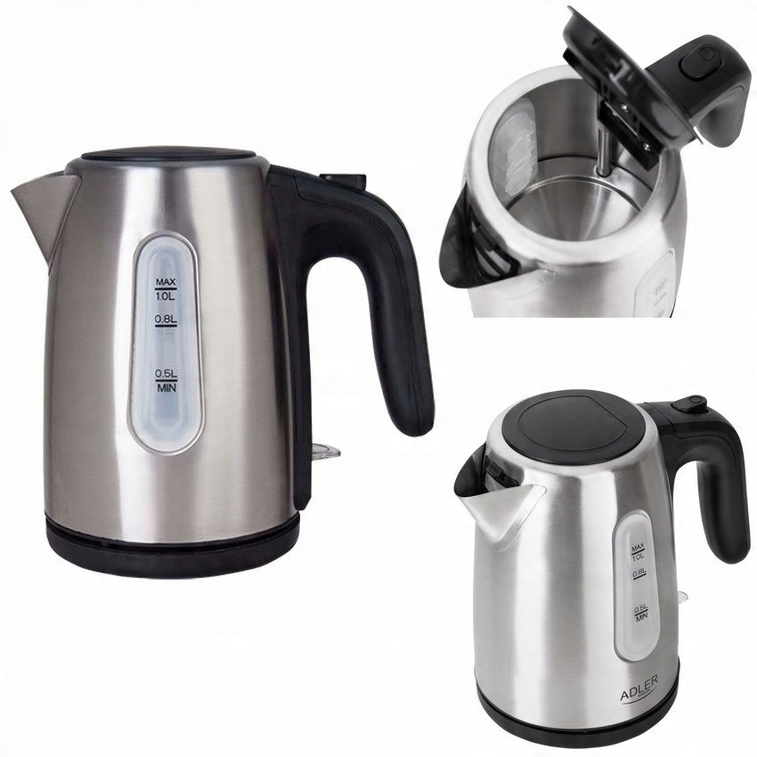 

Czajnik Elektryczny Metalowy Inox 1200W 1LITR