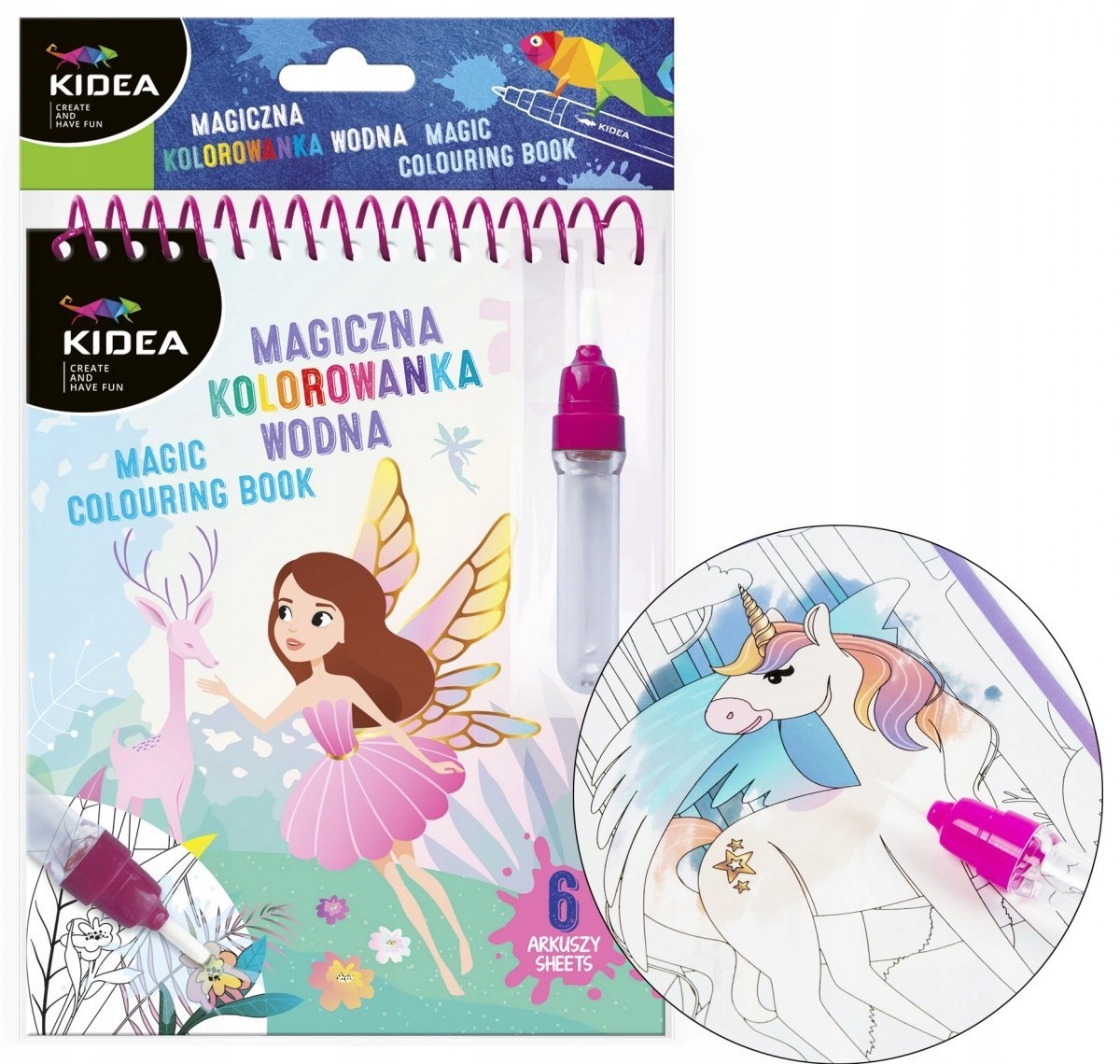 

Magiczna wielorazowa kolorowanka wodna Magia (mwkw