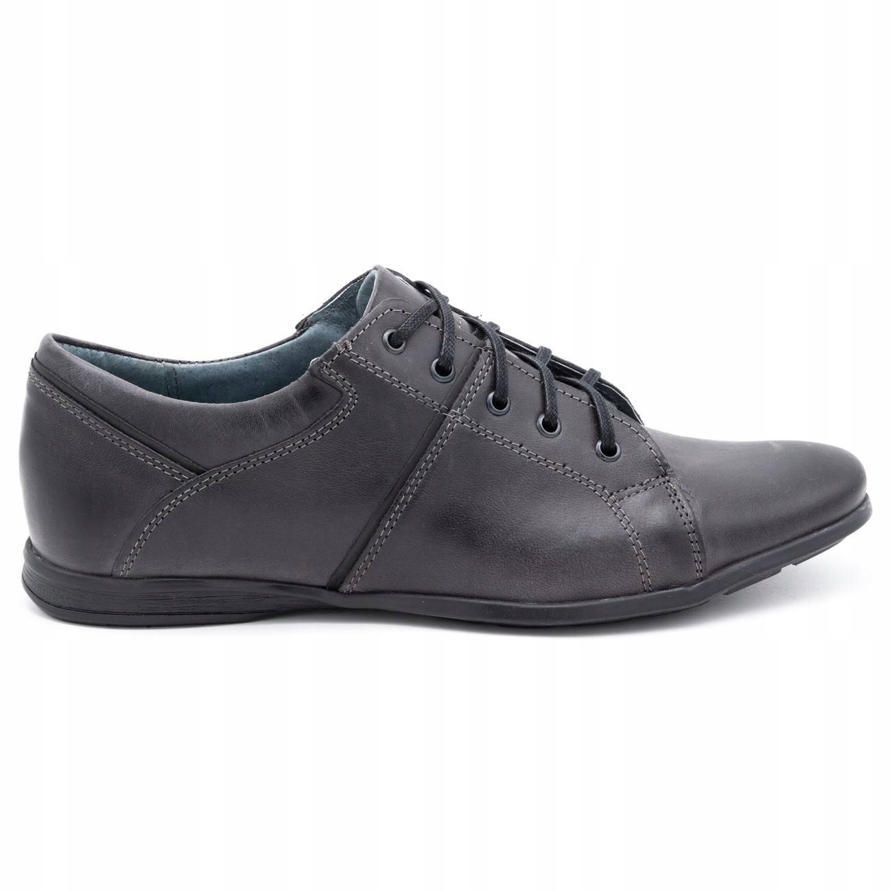 

Buty Męskie Casual 100% Skóra Polskie C25 Szary 44