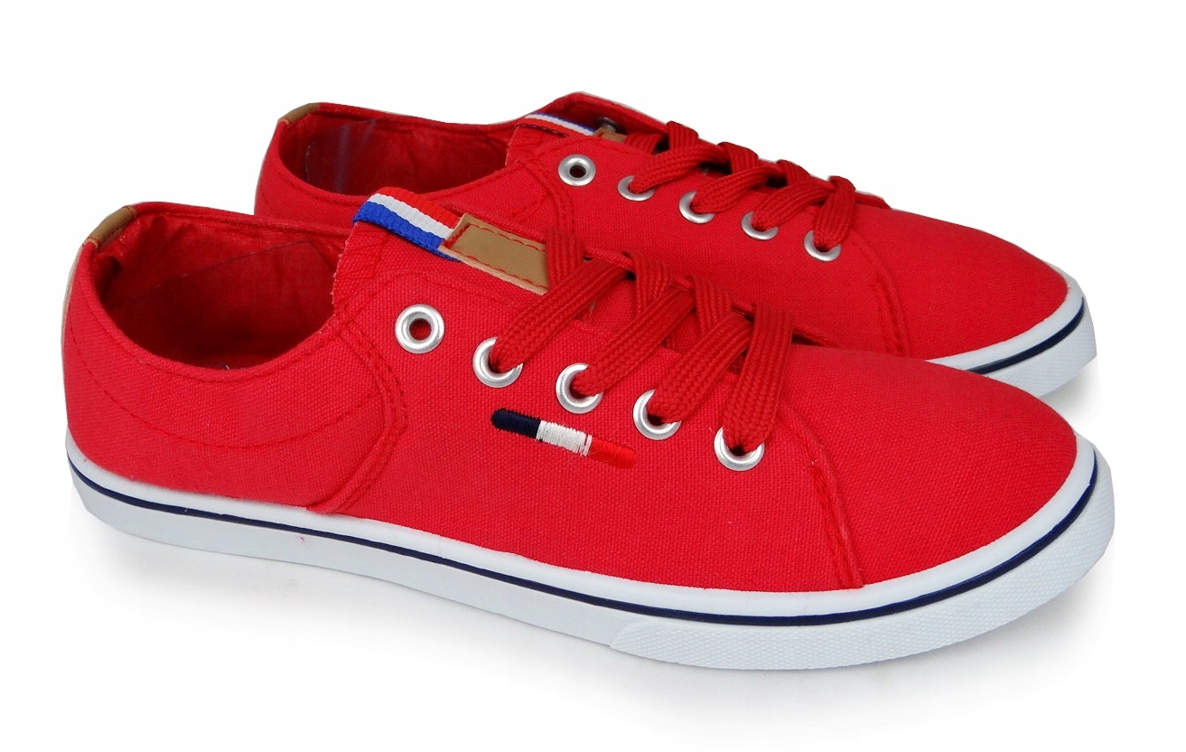 

Czerwone Trampki Damskie Klasyczne Krótkie 41