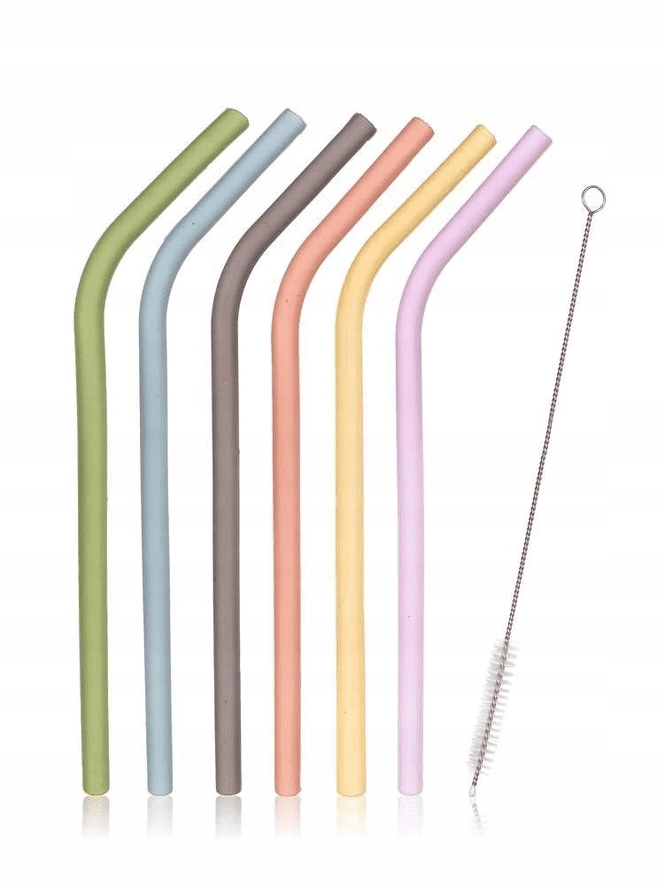 

słomki Silikonowe Czyścik Banquet 6szt/22cm Eko