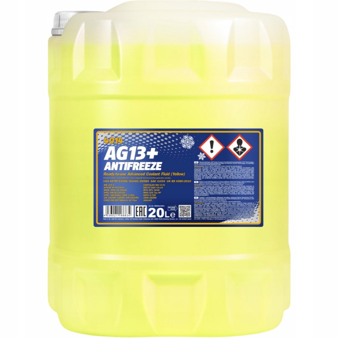 

Płyn Chłodniczy Mannol AG13+ -40°C Żółty 20L
