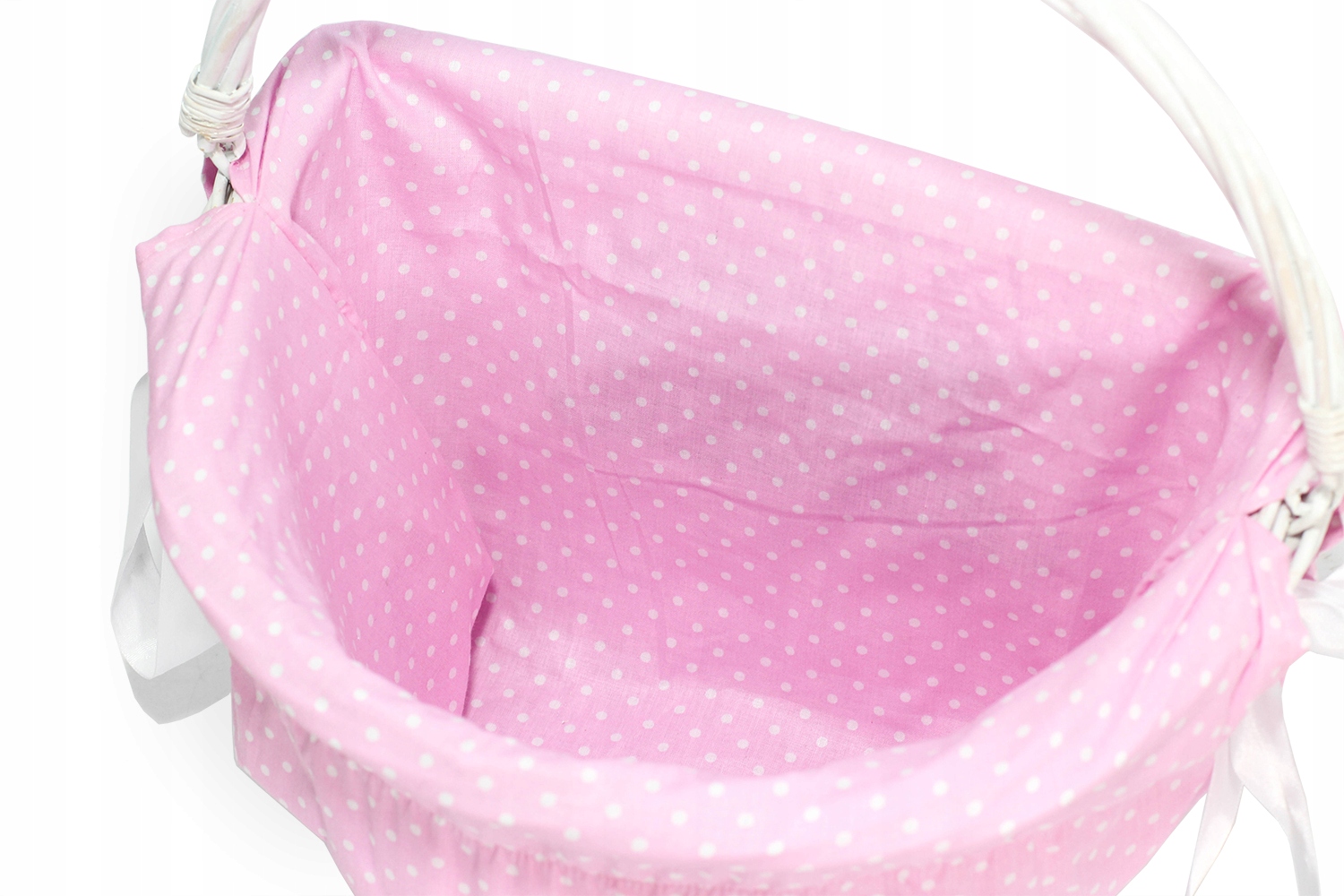 KOSZYK WIKLINOWY NA ROWER ZAKUPY ODPINANY + WKŁAD Pojemność 5 l