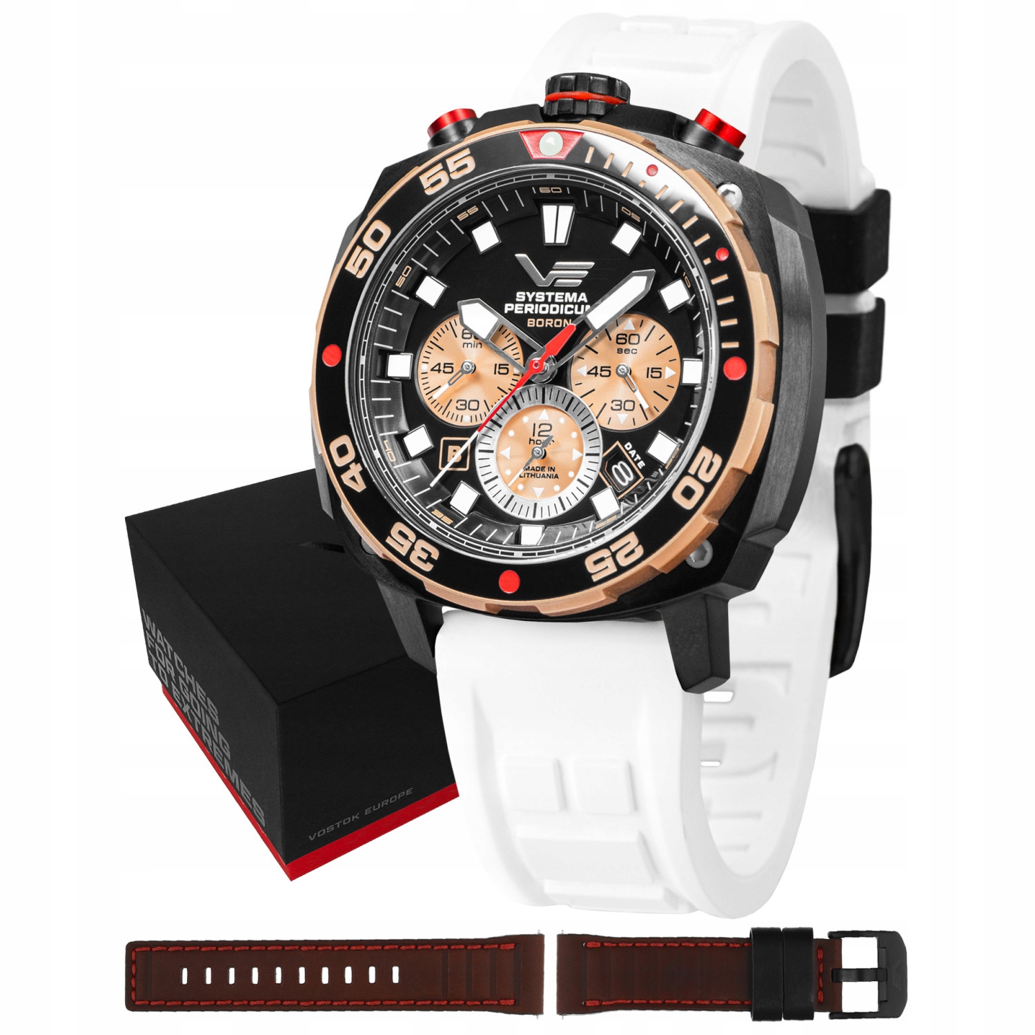 Pánské Hodinky Vostok Europe VK67-650E721SW bílý pásek