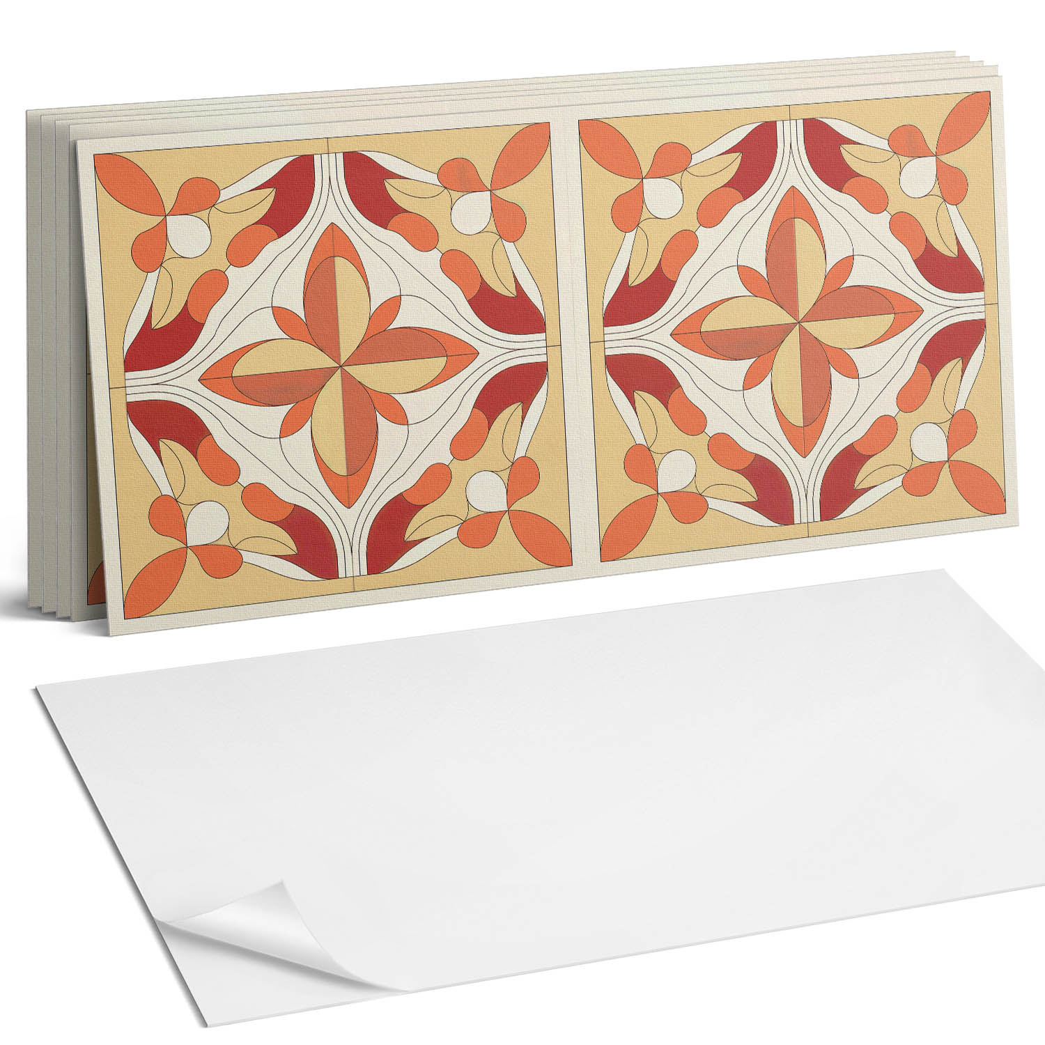 Sada samolepiacich Pvc dlaždíc Umelecký vzor kvetov 6 x 60 x 30 cm