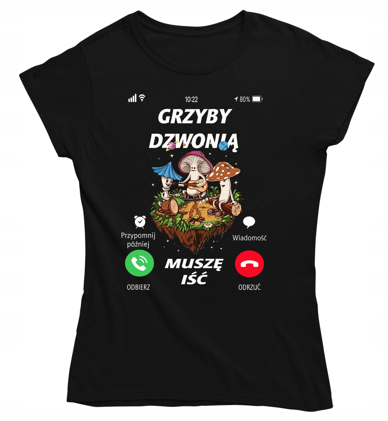 

Koszulka Grzyby dzwonią damska roz.XS