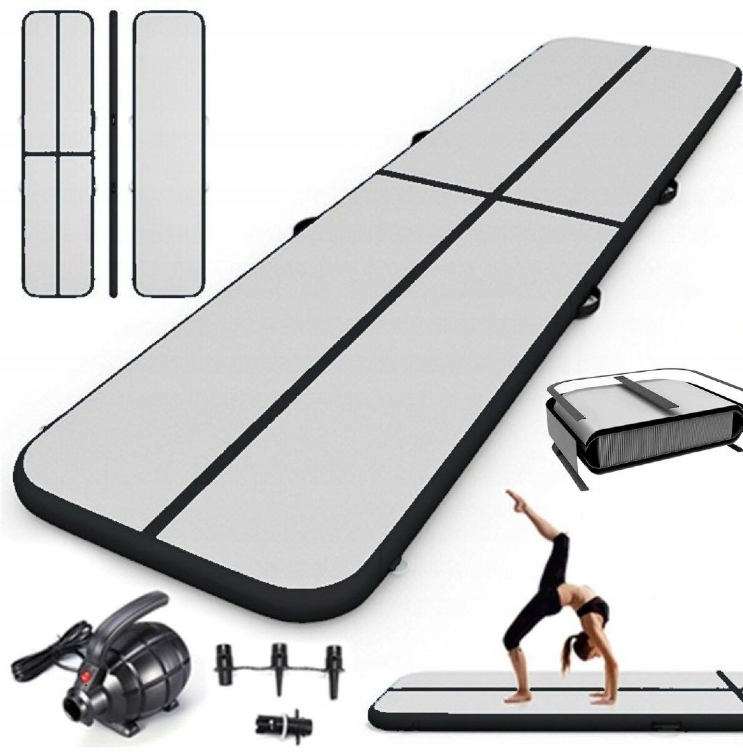 Airtrack Materac Gimnastyczny Śćieżka Akrobatyczna Czarny 400X100X20