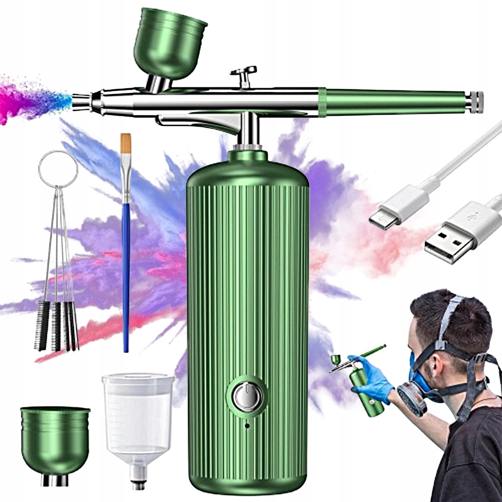 Aerograf Pro Zdobení Nehtů 0.3 MM 48 Psů, 3 Úrovně Tlaku