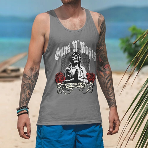 TANK TOP HORROR/ROCK GUNS N ROSES DEATH PRAYING Rozmiar L