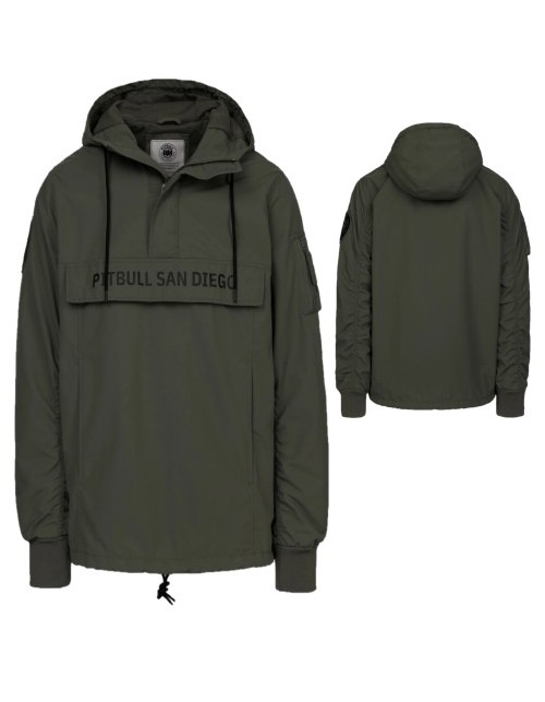 Pitbull West Coast Pánská Přechodová Bunda Klokanka Meandro Olivová XL