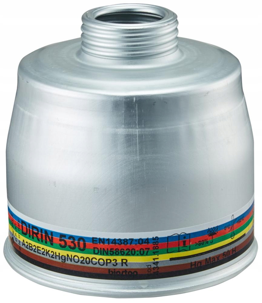 Vícepásmový kombinovaný filtr ABEK2HgNO20COP3R D Ekastu Safety