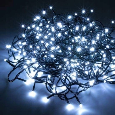 Lampki choinkowe LED ZEWNĘTRZNE WEWNĘTRZNE świąteczne 200 LED białe zimne Kod producenta L200BZ