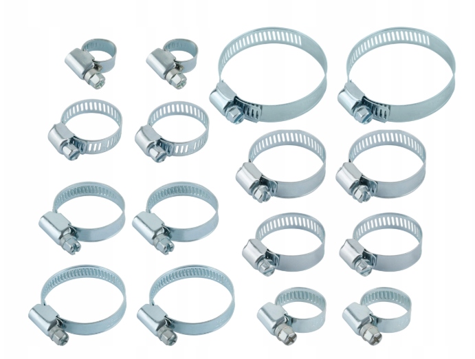 Opaska ślimakowa zaciskowa metalowa 16 szt.