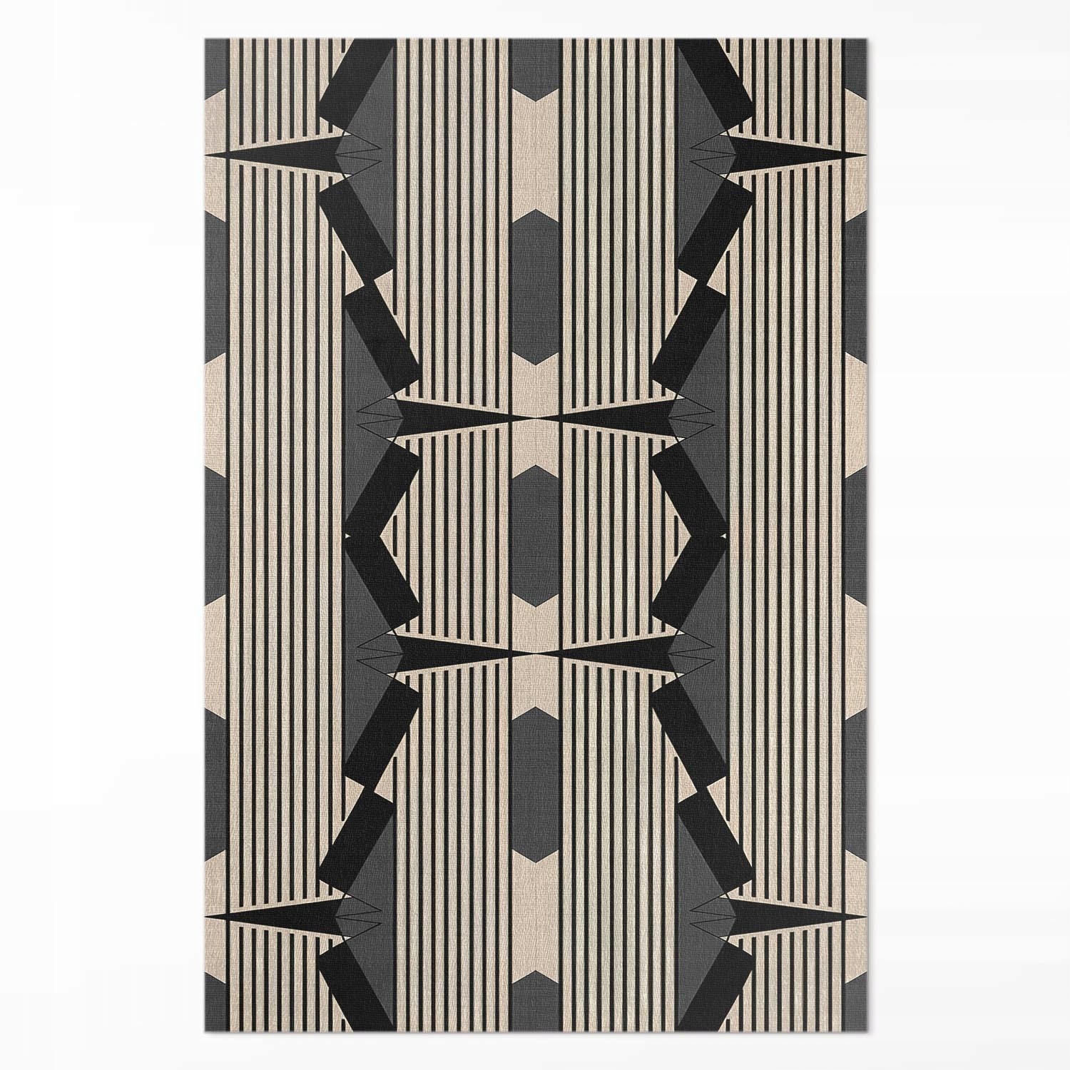 Loftový vinylový koberec Lineárna kompozícia vo vintage štýle Veľký 140 x 210 cm