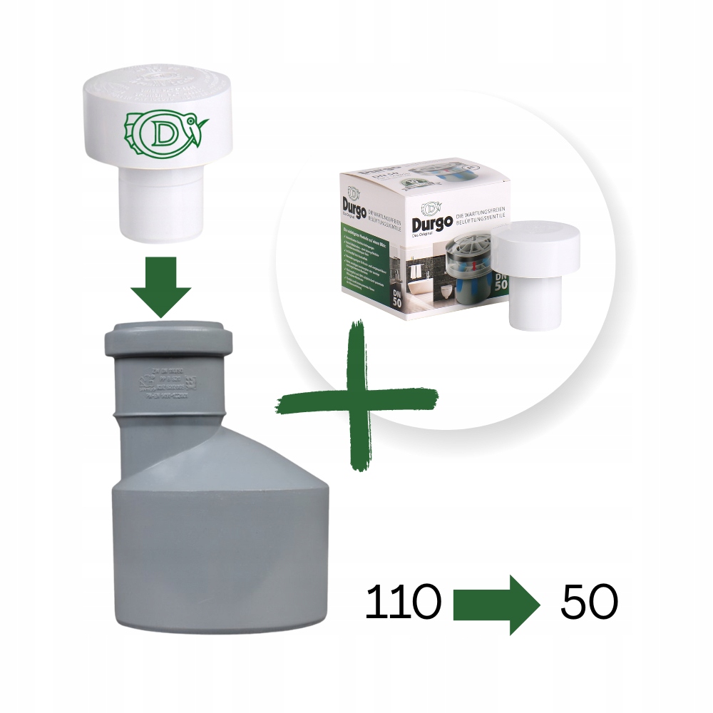 Prevzdušňovací ventil Durgo DN50 s redukciou DN110