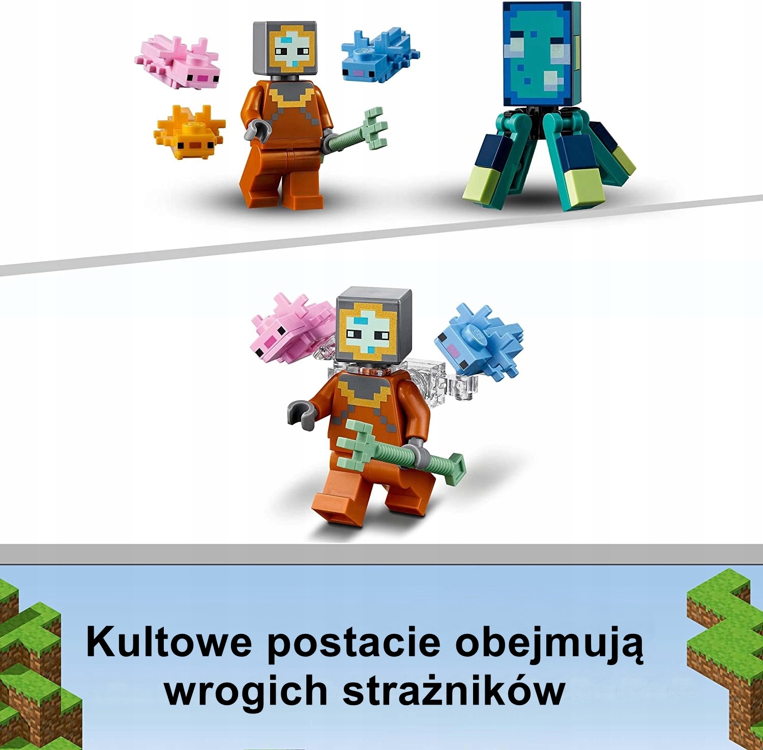LEGO MINECRAFT WALKA ZE STRAŻNIKAMI 21180 KLOCKI ZABAWKA NA PREZENT NOWY EAN (GTIN) 0096789764370
