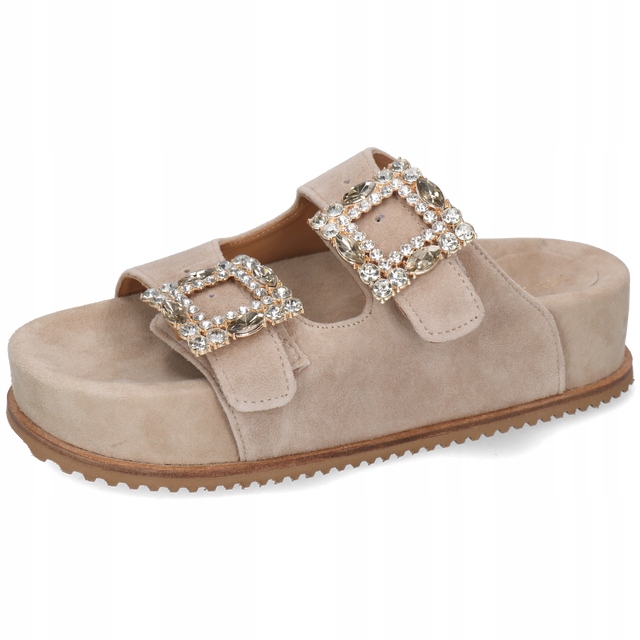 Nazouváky Melvin & Hamilton Eve 3 Suede Nude Crystal R40