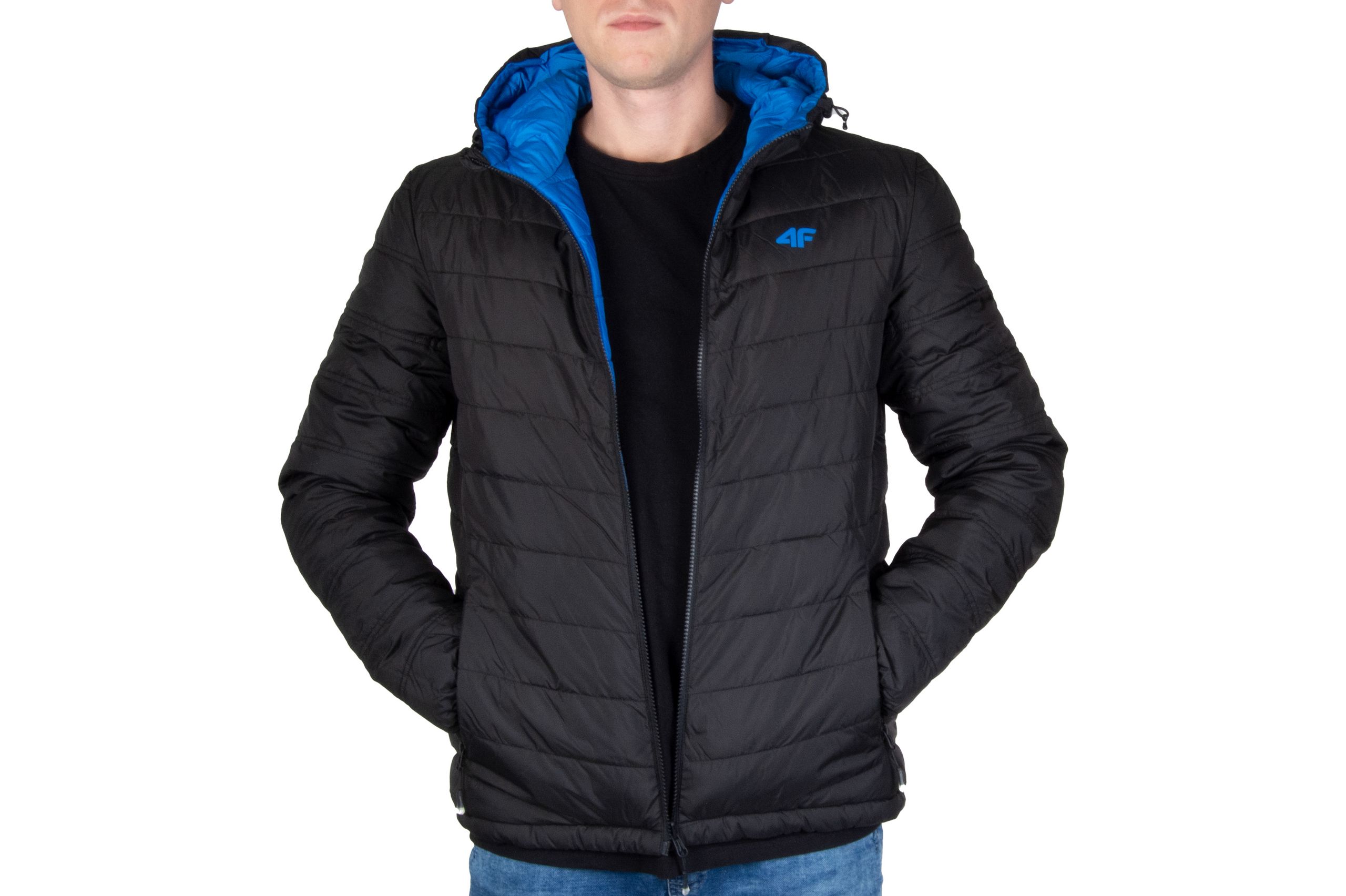 KURTKA 4F MĘSKA ZIMOWA DWUSTRONNA R. XL Kaptur z kapturem