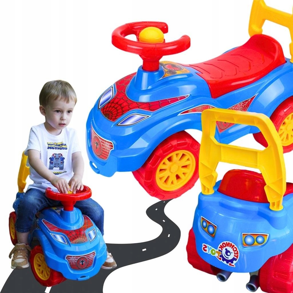 Jeździk Dla Chłopca 1,5 Roku Samochód Autko Pchacz Chodzik Spiderman