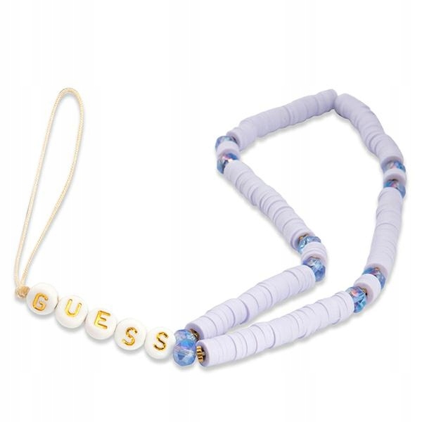 Guess přívěsek Gustpearu Phone Strap lilak/lilac Heishi Beads