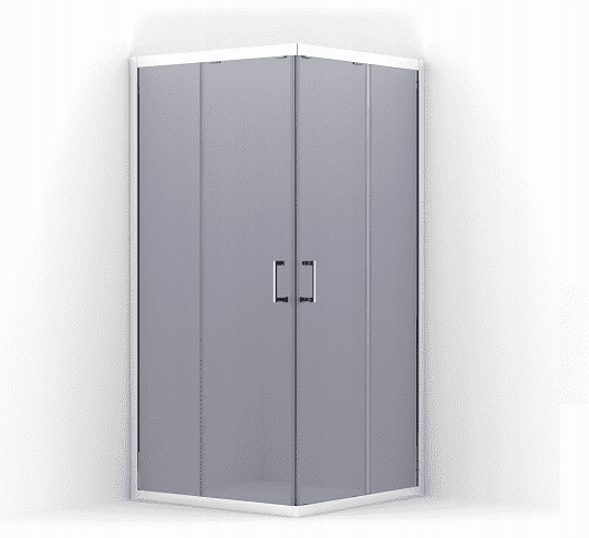 Besco Kabina Modern Chrom 165 drzwi rozsuwane 90 x 90 cm szkło grafitowe