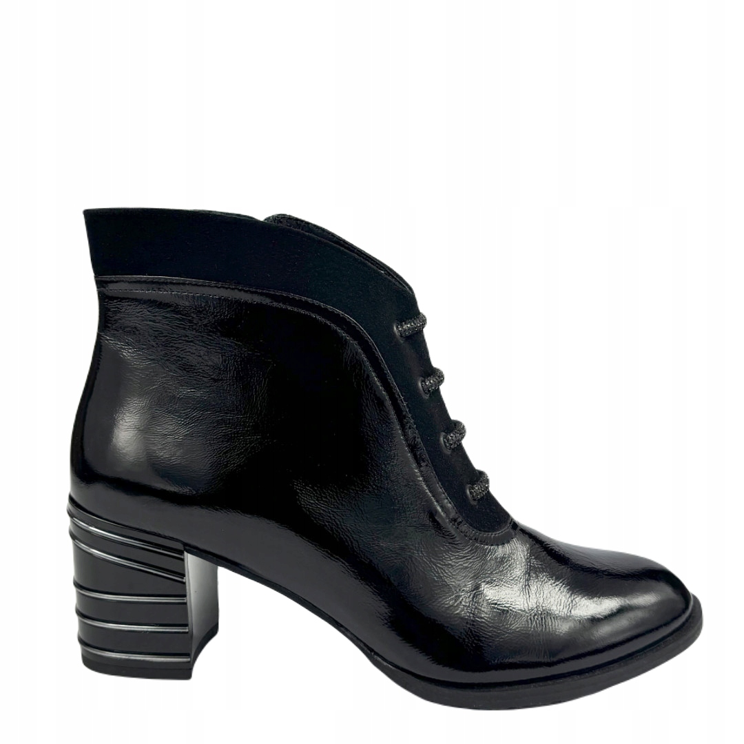 Dámské kotníkové boty Arka Bioeco 7773/1974/0026 černý lak 41, Černá