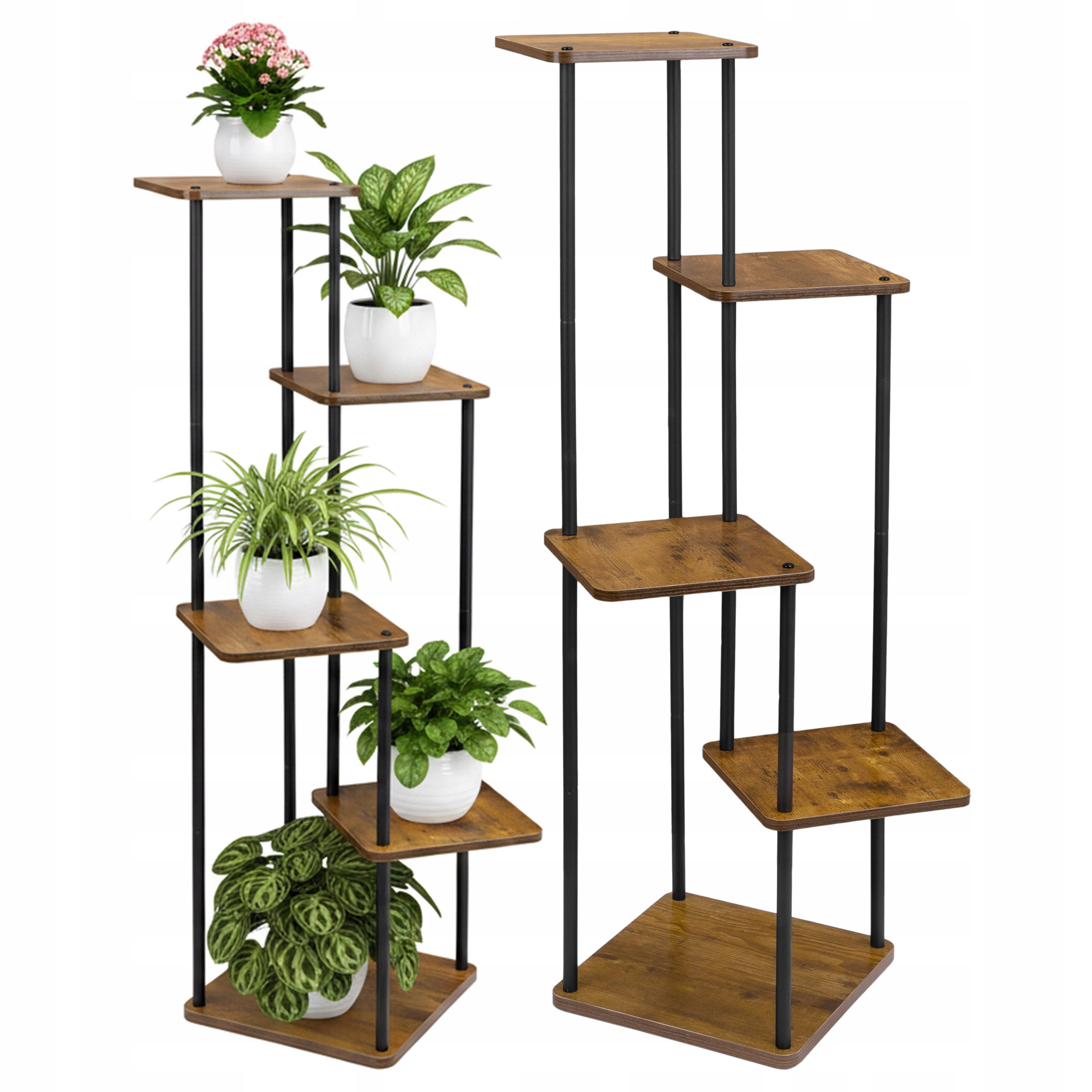 KWIETNIK METALOWY STOJĄCY REGAŁ STOJAK NA ROŚLINY KWIATY LOFT PÓŁKI 107 CM