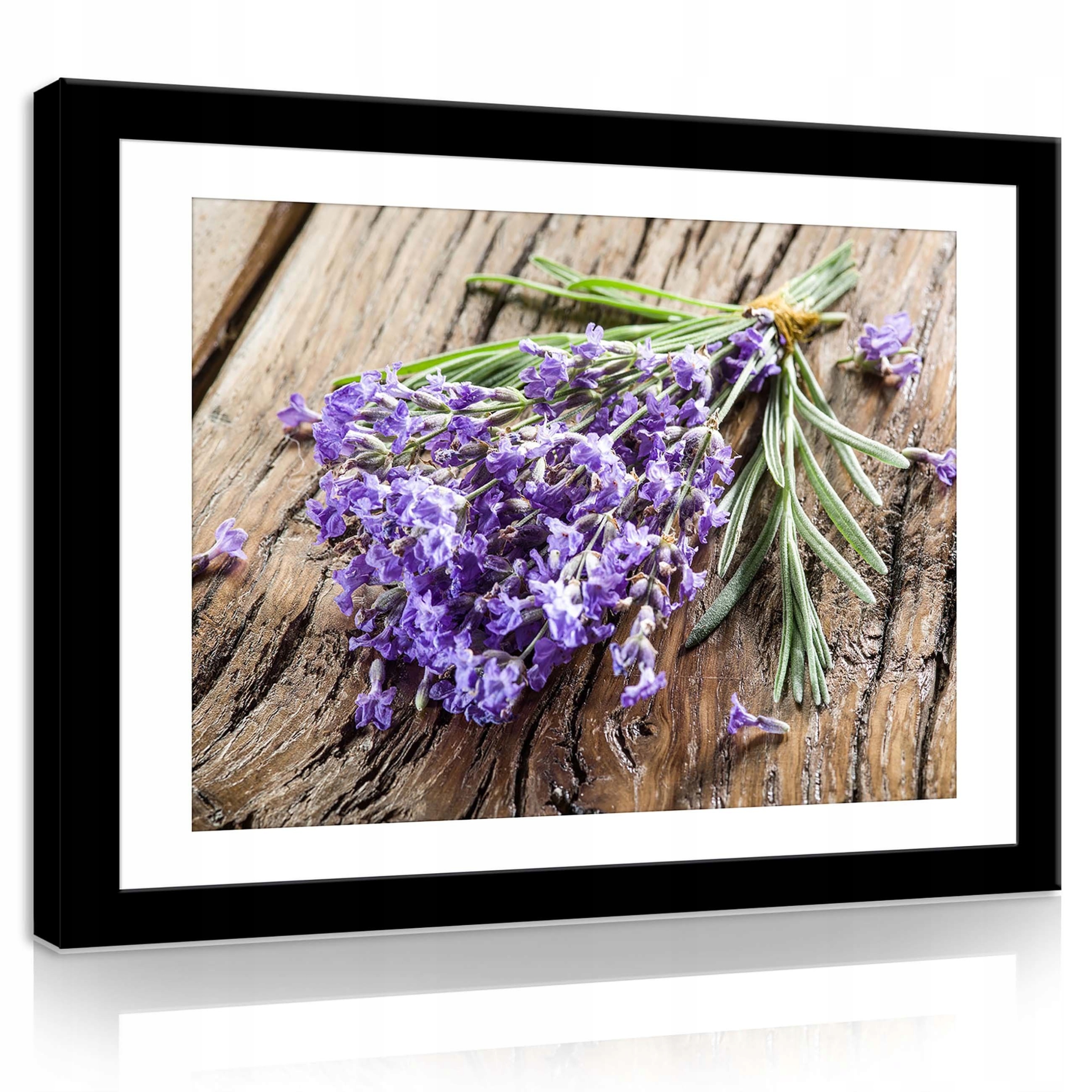 Obraz 80x60 Levandule kytice dřevěné pozadí přiblížení klid příroda