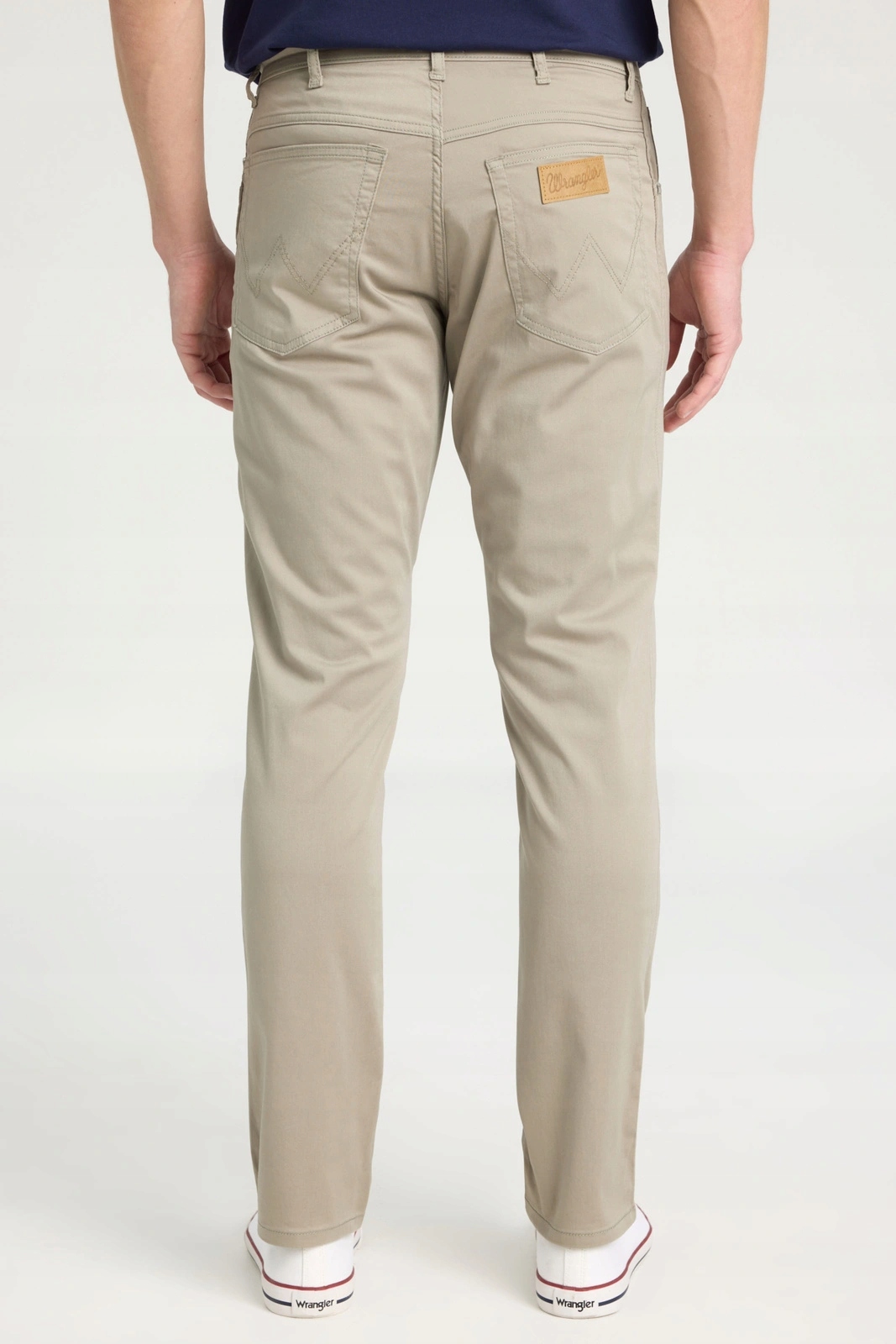 Męskie spodnie zwężane Wrangler Texas Slim Vetiver Green 112388589 30/32