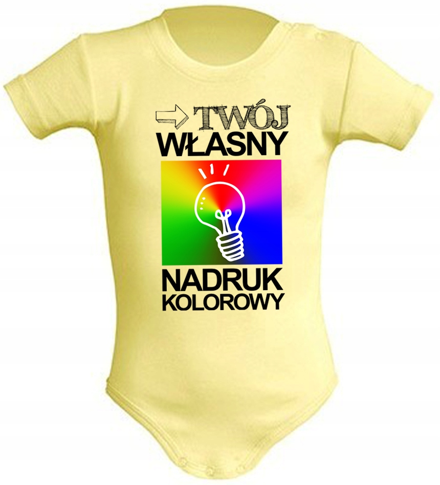 

Żółte Body z Własnym nadrukiem Grafiką 80 (9m)