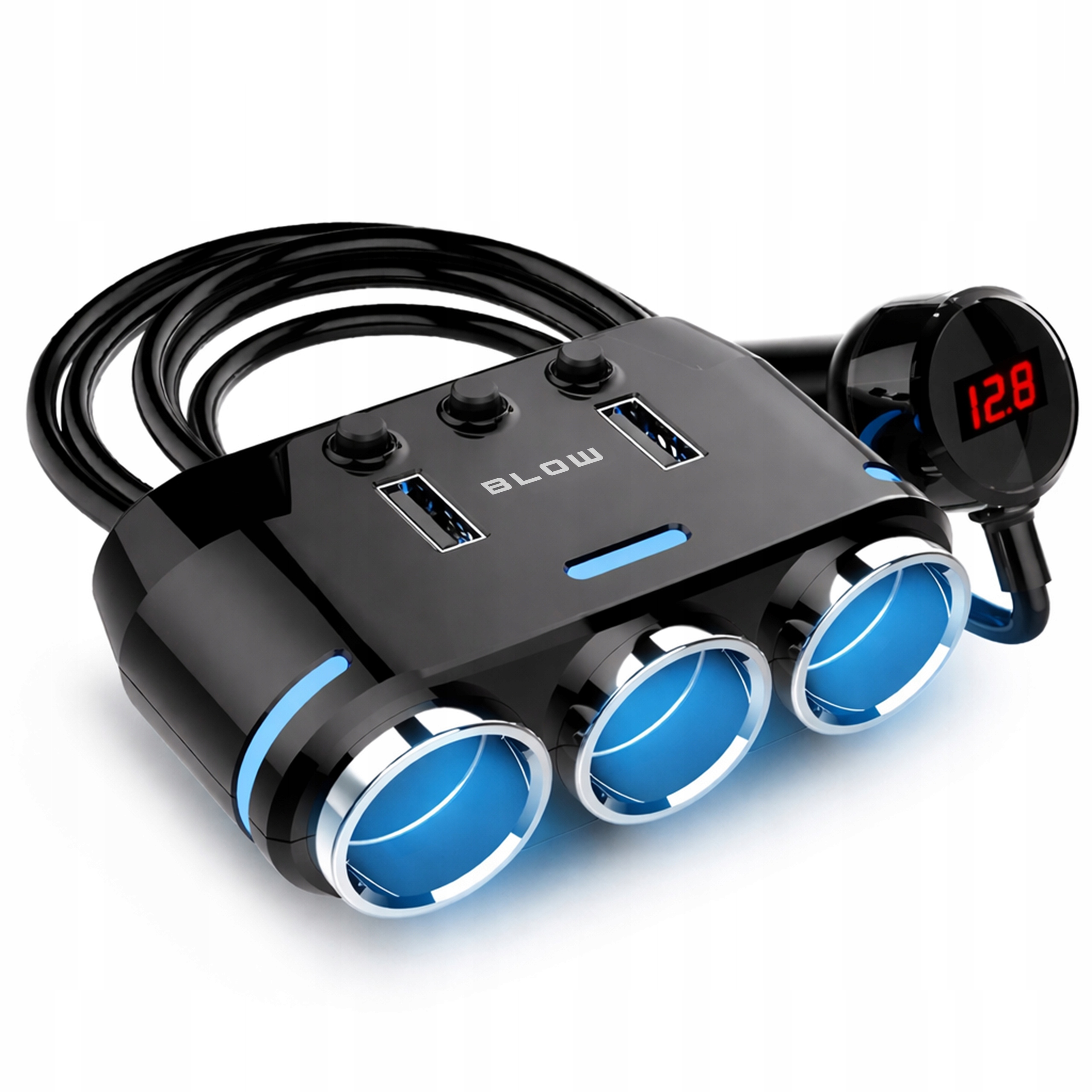 Rozgałęźnik Zapalniczki Samochodowej Z Gniazdami Usb 12V 24V 100W