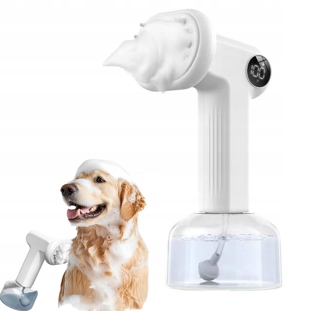 Pěnový Rozprašovač Se Dvěma Režimy A Šamponovým Kartáčem, Pro Koupání A Masáž Zvířat