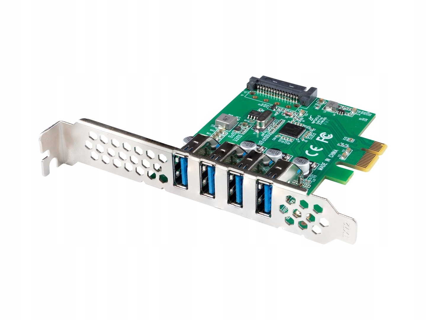 Lanberg Karta Pci-e X1 4X Usb-a 3.1 GEN1 Śledź Low Profile PCE-US3-004