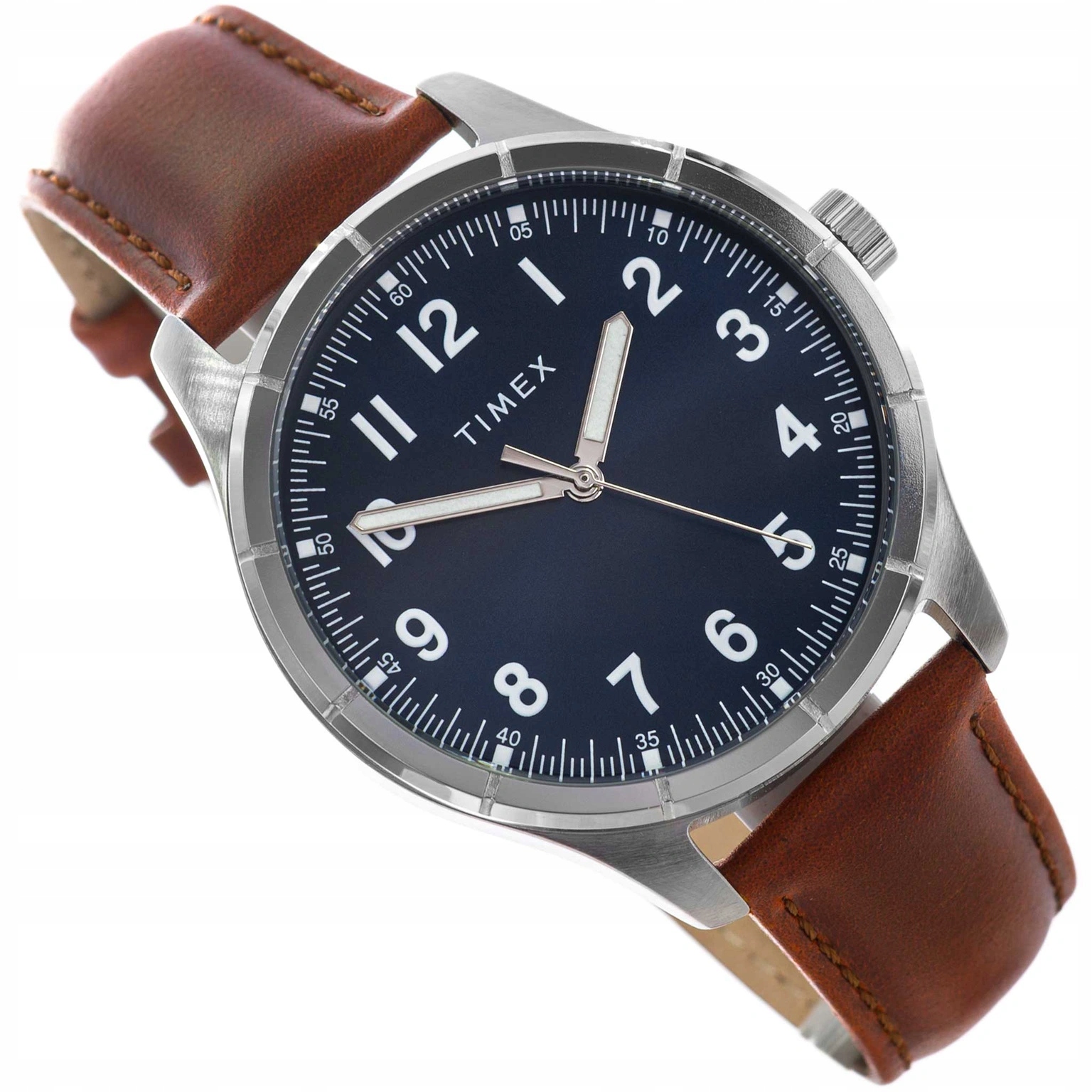 Pánské Hodinky Timex TW2Y16200 Main Street Hnědé S Řemínkem Pro Seniory