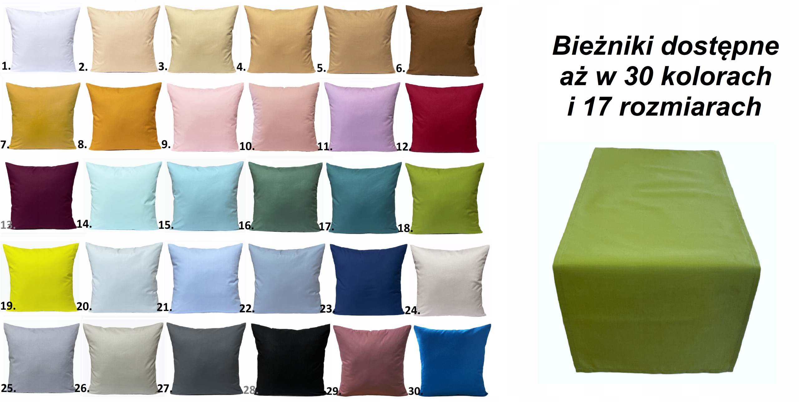 

Bieżnik dekoracyjny na stół 40x140cm 100% Bawełna