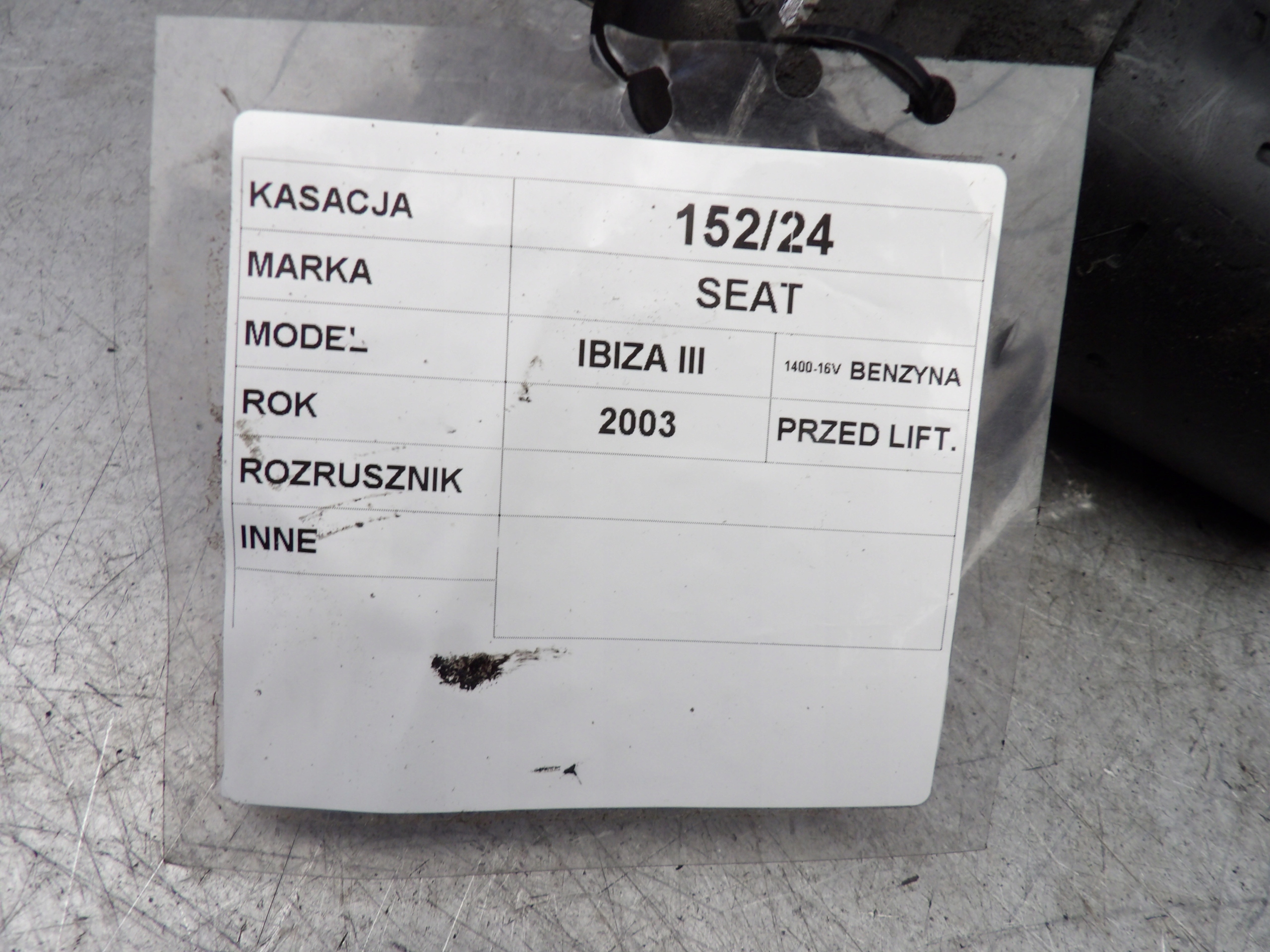 Seat Ibiza III starter 021911023 0001120400