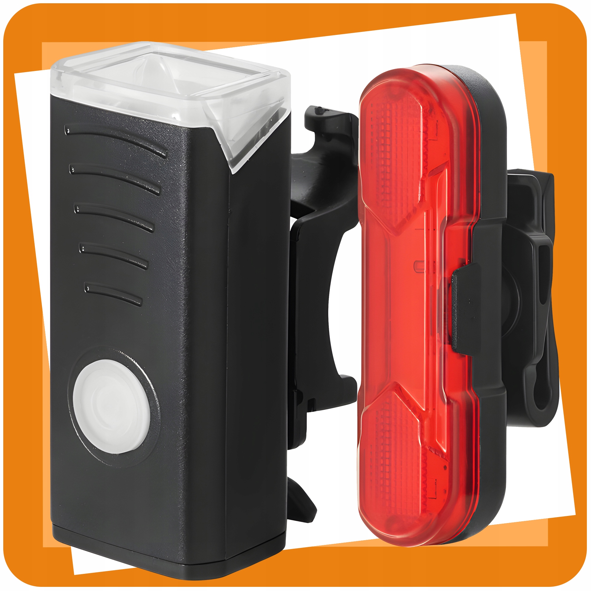 LAMPKA ROWEROWA LED NA ROWER KIEROWNICĘ MOCNA AKUMULATOROWA USB + TYŁ TYLNA Liczba trybów świecenia 3