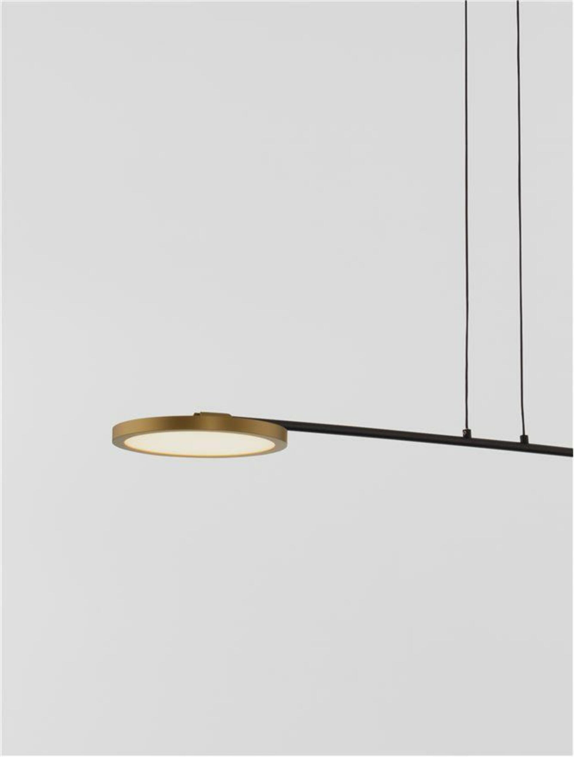 Nova Luce závěsné svítidlo Scope černá a zlatá Led 19.4W 3000K stmívatelné